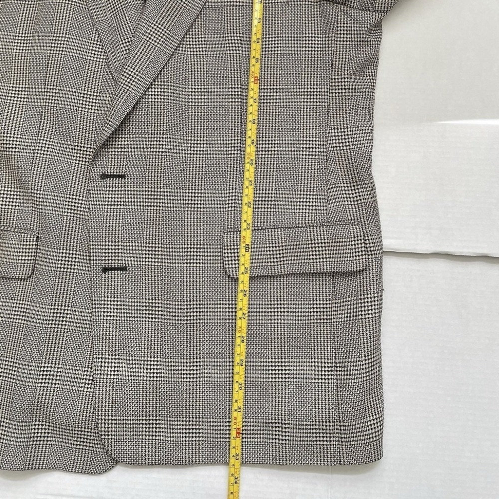 Petrocelli Brown/Beige‎ TWEED Mens HOUNDSTOOTH silk wool sport coat - XXL, 48 - Picture 10 of 11